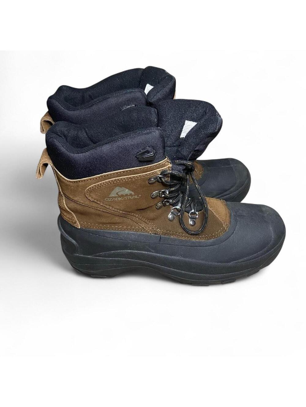 Ozark Trail men’s brown & black leather lace-up boots